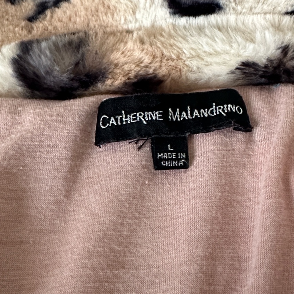 Catherine Malandrino Cheetah Print Faux Fur Jacket - Picture 6 of 7